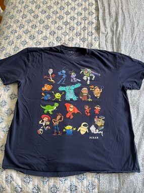 Disney Pixar Navy Short-Sleeve Graphic Tee
